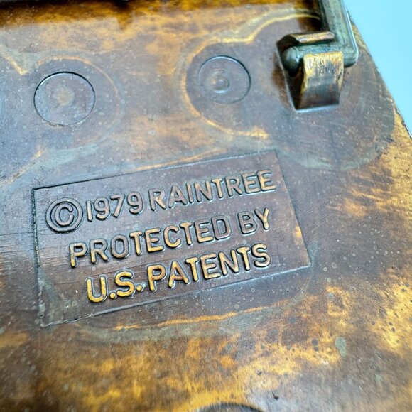 Raintree 1979 Collie Dog Belt Buckle Metal & Faux Leather Design Vintage - Picture 5 of 7